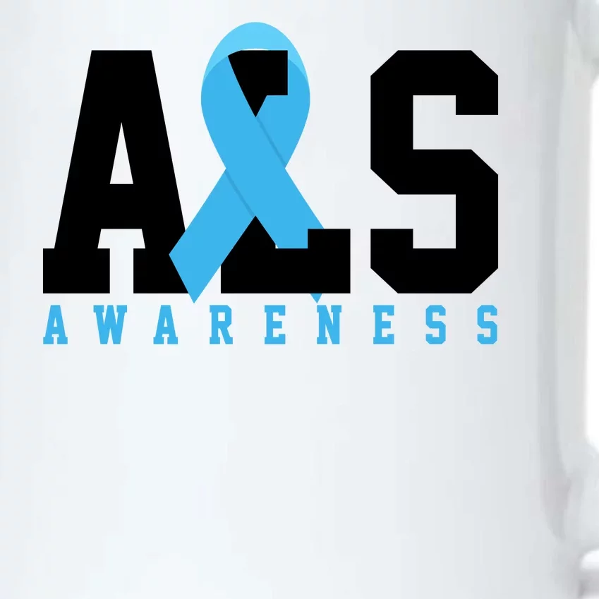 Als Blue Ribbon Awareness Black Color Changing Mug