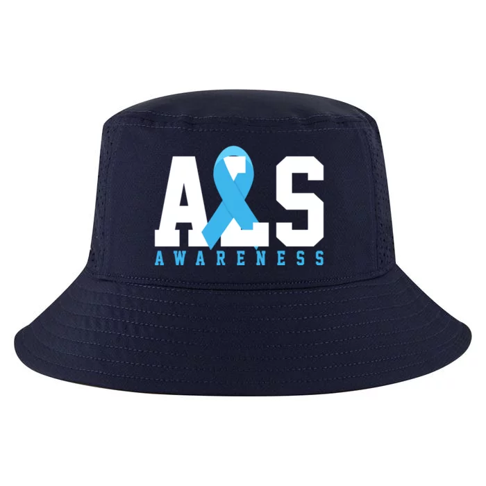 Als Blue Ribbon Awareness Cool Comfort Performance Bucket Hat