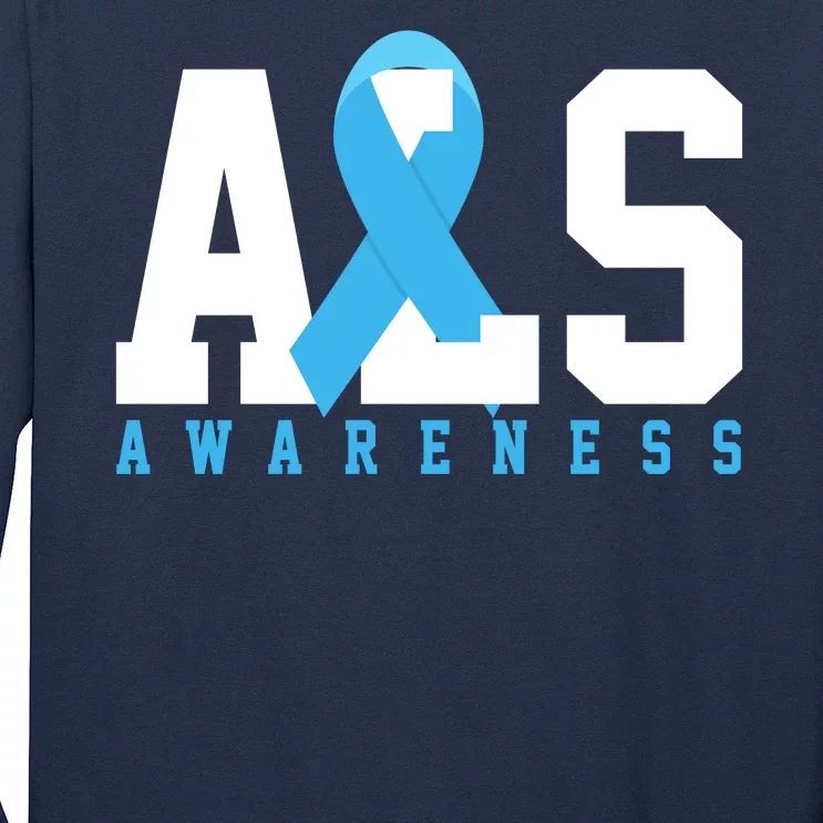 Als Blue Ribbon Awareness Long Sleeve Shirt