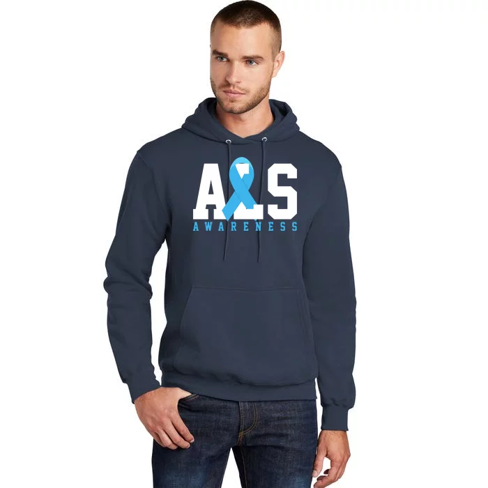 Als Blue Ribbon Awareness Tall Hoodie