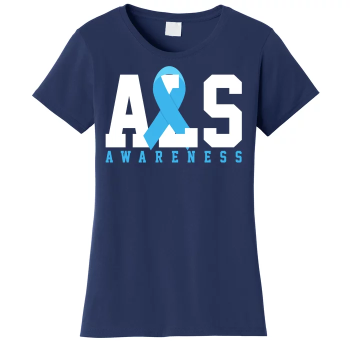 Als Blue Ribbon Awareness Women's T-Shirt