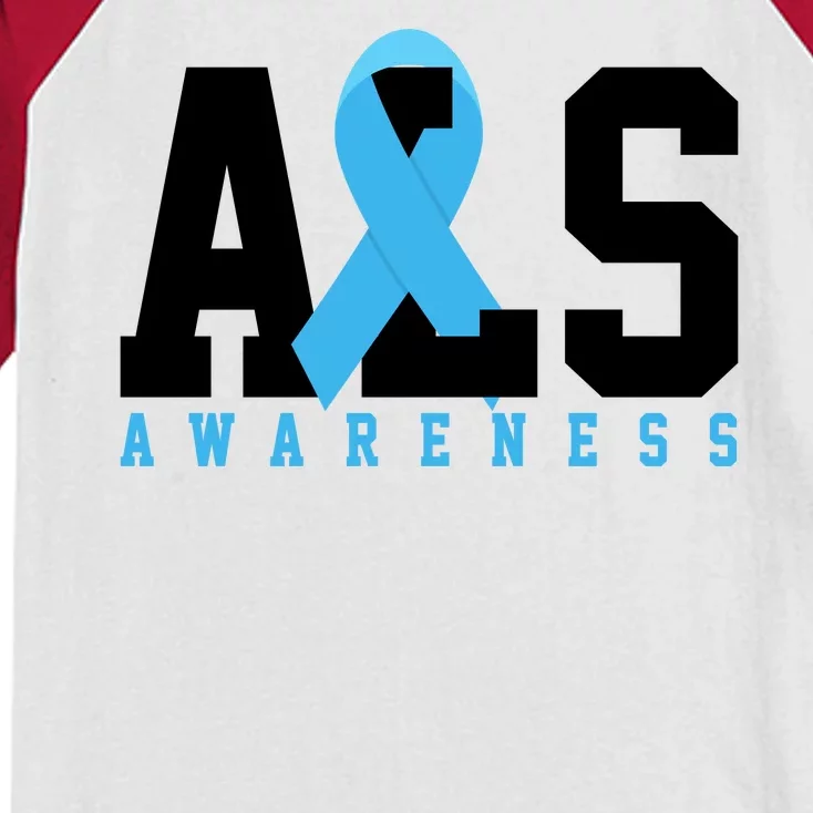 Als Blue Ribbon Awareness Kids Colorblock Raglan Jersey