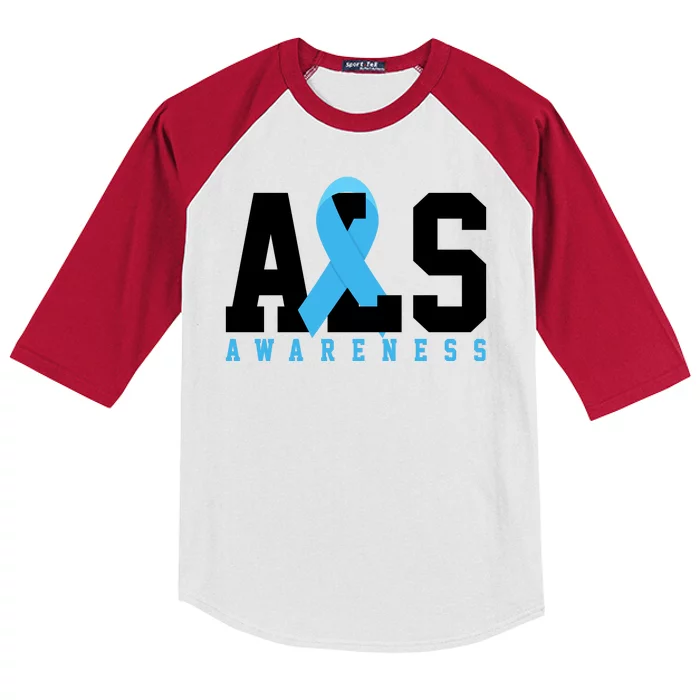 Als Blue Ribbon Awareness Kids Colorblock Raglan Jersey