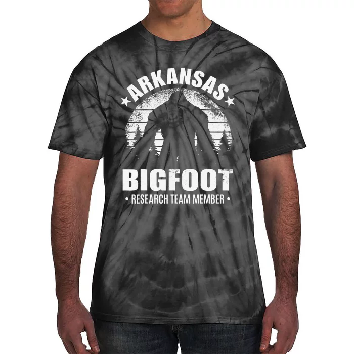 Arkansas Bigfoot Research Team Member Sasquatch Sunset Tie-Dye T-Shirt