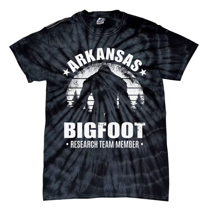 Arkansas Bigfoot Research Team Member Sasquatch Sunset Tie-Dye T-Shirt