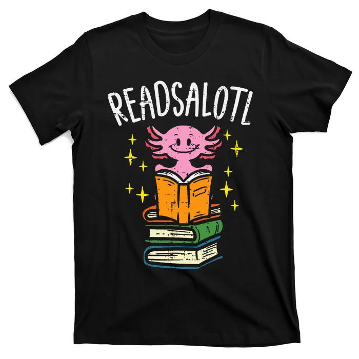 Axolotl Books Readsalotl Reading Bookworm T-Shirt