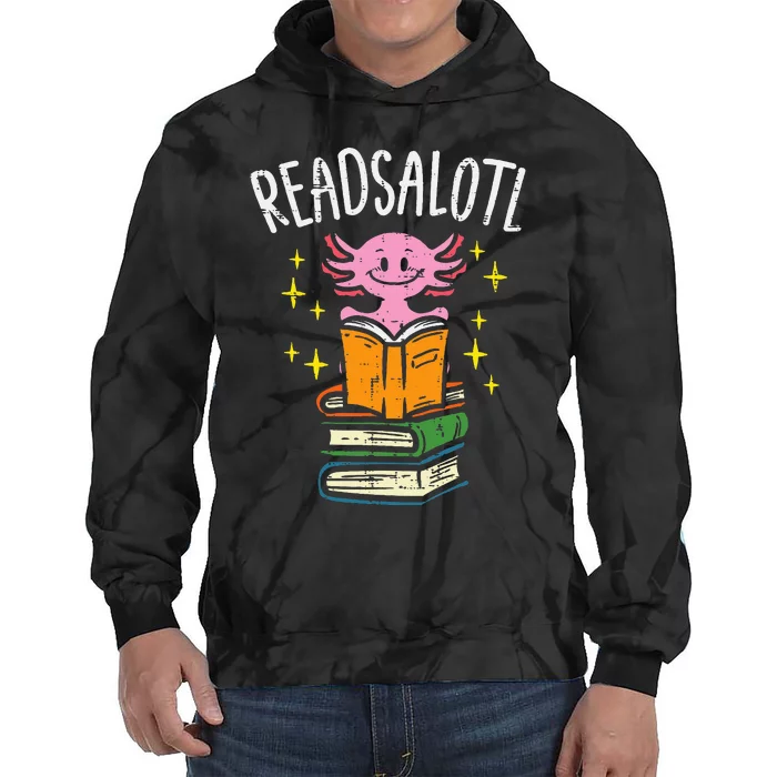 Axolotl Books Readsalotl Reading Bookworm Tie Dye Hoodie