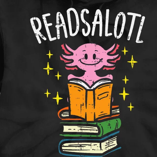 Axolotl Books Readsalotl Reading Bookworm Tie Dye Hoodie