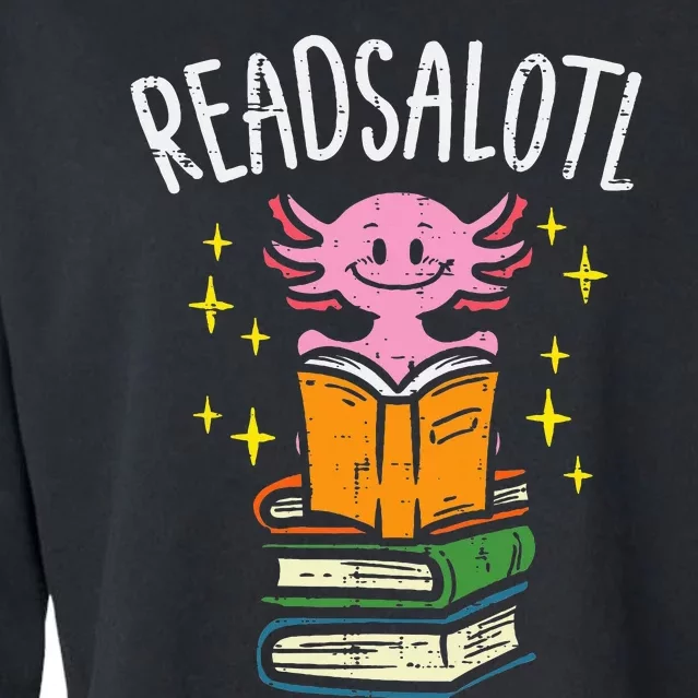 Axolotl Books Readsalotl Reading Bookworm Cropped Pullover Crew