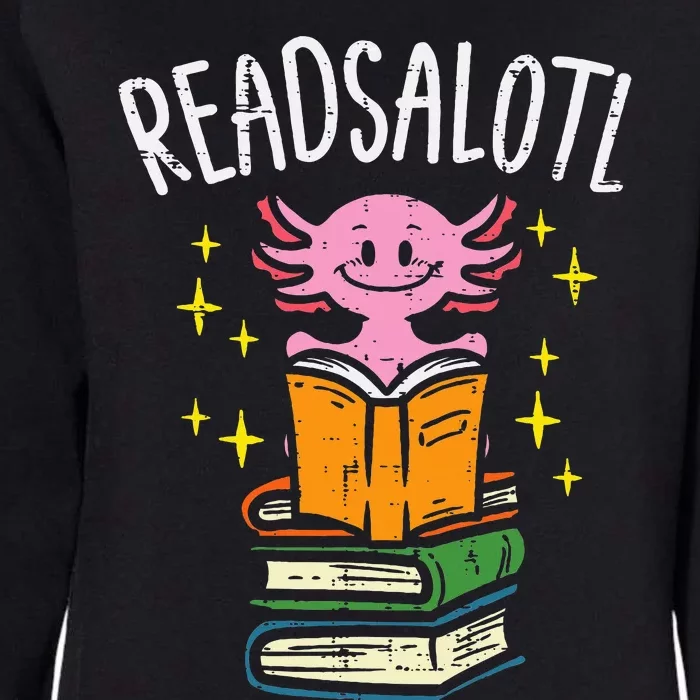 Axolotl Books Readsalotl Reading Bookworm Womens California Wash Sweatshirt