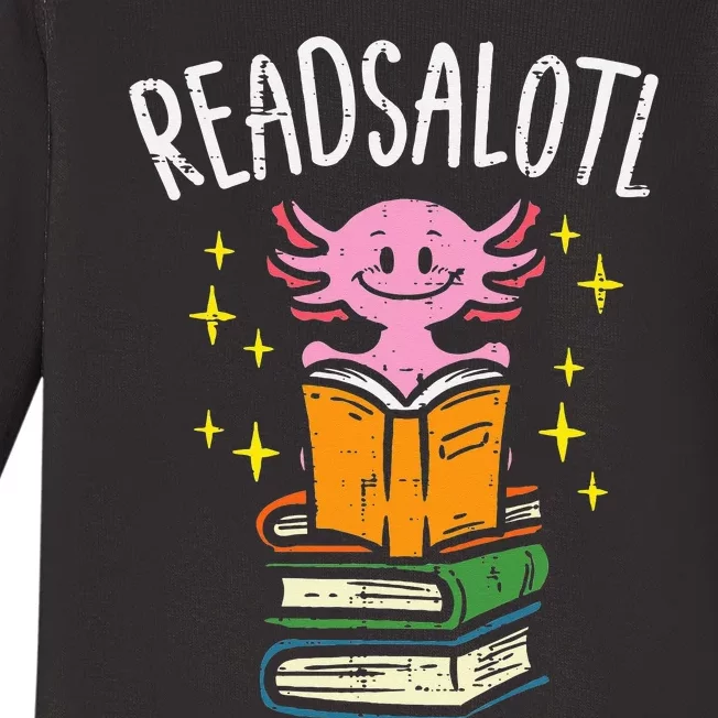 Axolotl Books Readsalotl Reading Bookworm Baby Long Sleeve Bodysuit