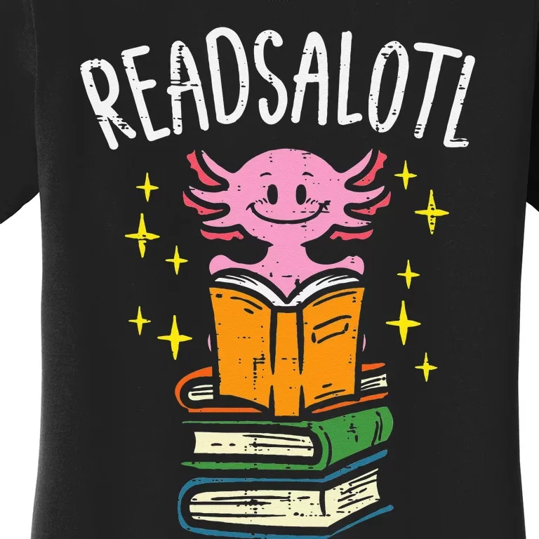 Axolotl Books Readsalotl Reading Bookworm Women's T-Shirt