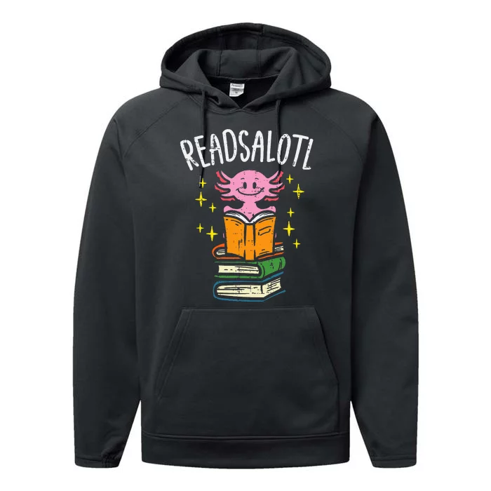 Axolotl Books Readsalotl Reading Bookworm Performance Fleece Hoodie