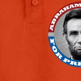 Abraham Abe Lincoln For President Retro Dry Zone Grid Performance Polo