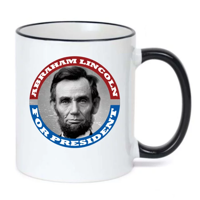 Abraham Abe Lincoln For President Retro Black Color Changing Mug