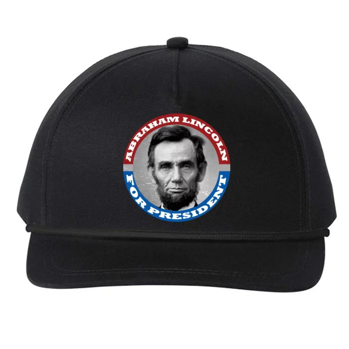 Abraham Abe Lincoln For President Retro Snapback Five-Panel Rope Hat