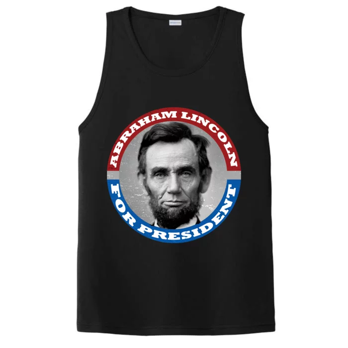 Abraham Abe Lincoln For President Retro Performance Tank