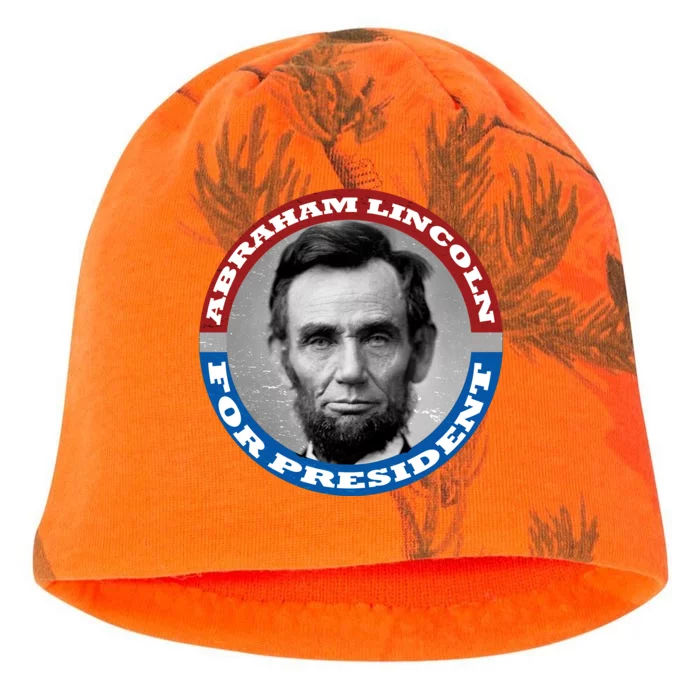 Abraham Abe Lincoln For President Retro Kati - Camo Knit Beanie