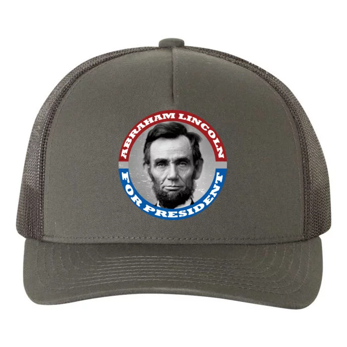 Abraham Abe Lincoln For President Retro Yupoong Adult 5-Panel Trucker Hat