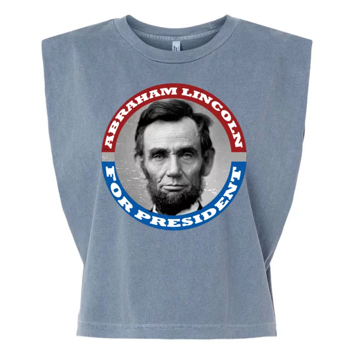 Abraham Abe Lincoln For President Retro Garment-Dyed Women's Muscle Tee