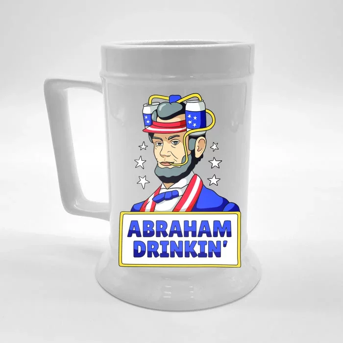 Abraham Drinkin Front & Back Beer Stein