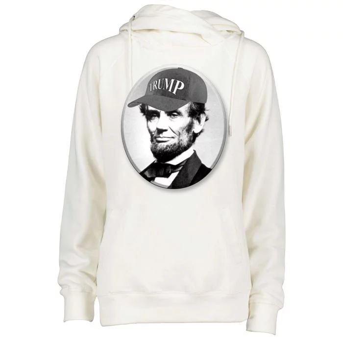 Abraham Lincoln For Trump Womens Funnel Neck Pullover Hood