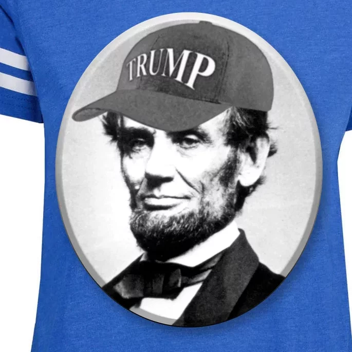 Abraham Lincoln For Trump Enza Ladies Jersey Football T-Shirt