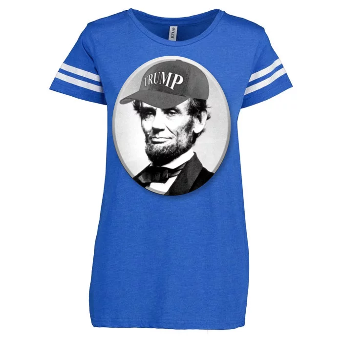 Abraham Lincoln For Trump Enza Ladies Jersey Football T-Shirt