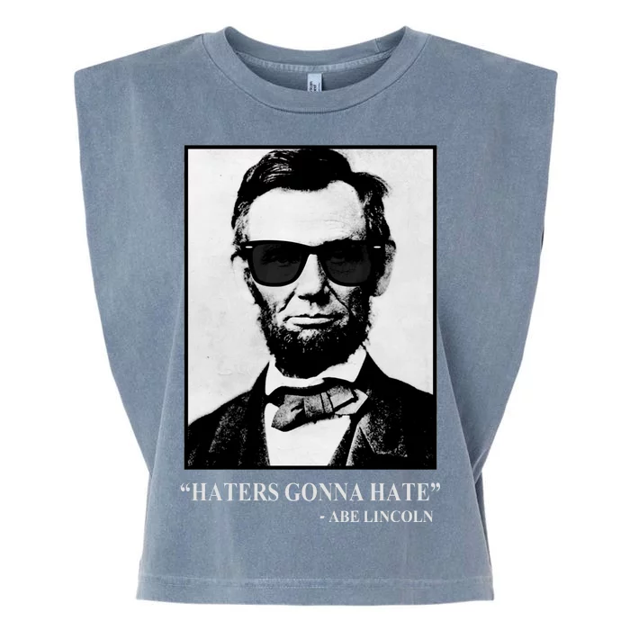 Abraham Lincoln Haters Gonna Hate Garment-Dyed Women's Muscle Tee