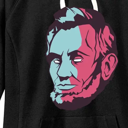 Abraham Lincoln Head Women's Fleece Hoodie