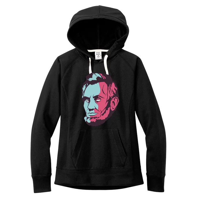 Abraham Lincoln Head Women's Fleece Hoodie