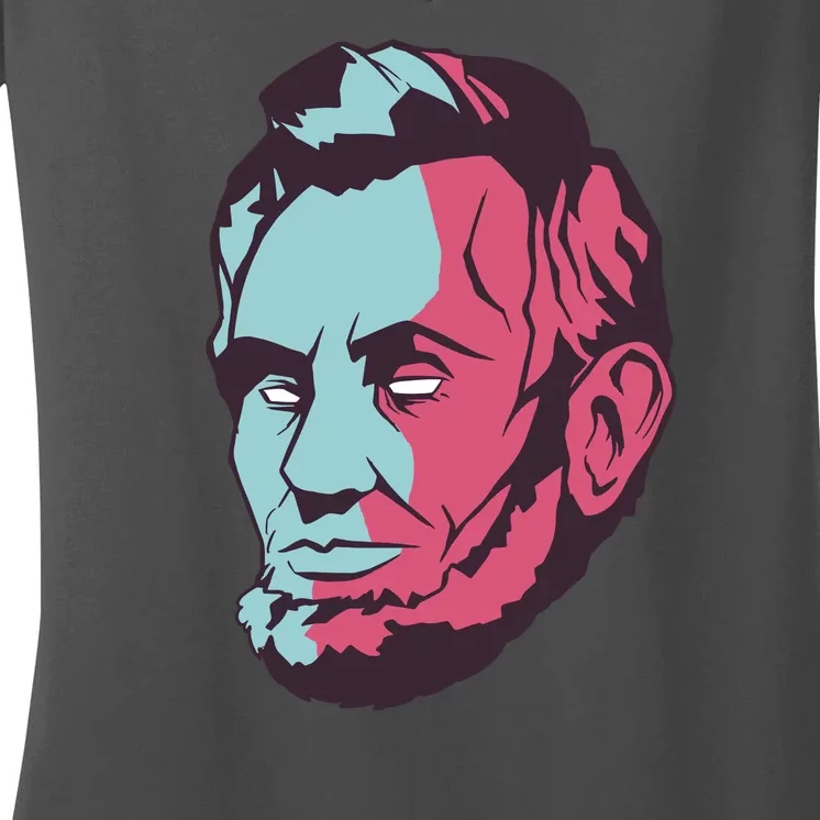 Abraham Lincoln Head Women's V-Neck T-Shirt