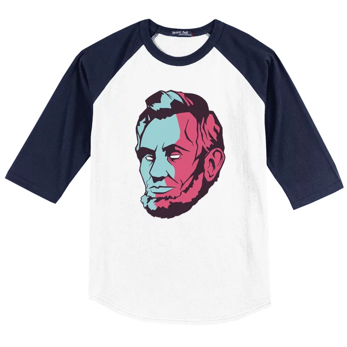 Abraham Lincoln Head Baseball Sleeve Shirt