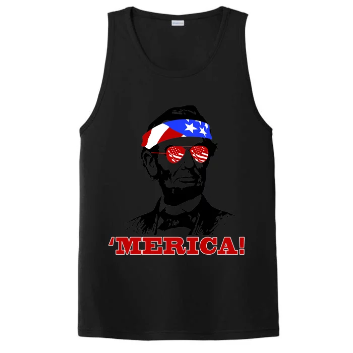 Abraham Lincoln Merica Performance Tank