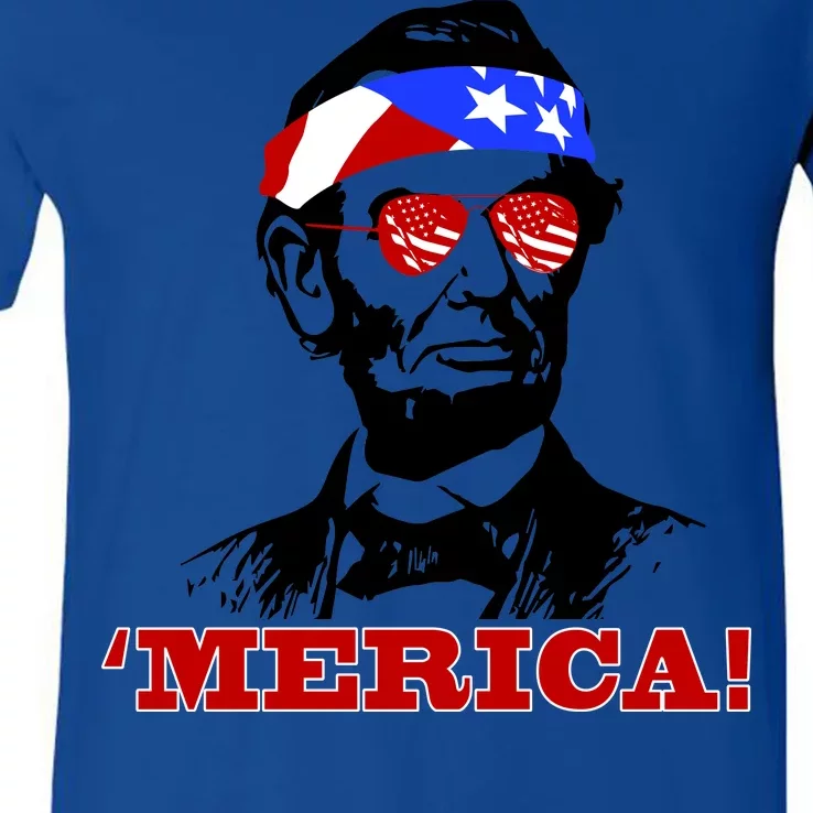 Abraham Lincoln Merica V-Neck T-Shirt