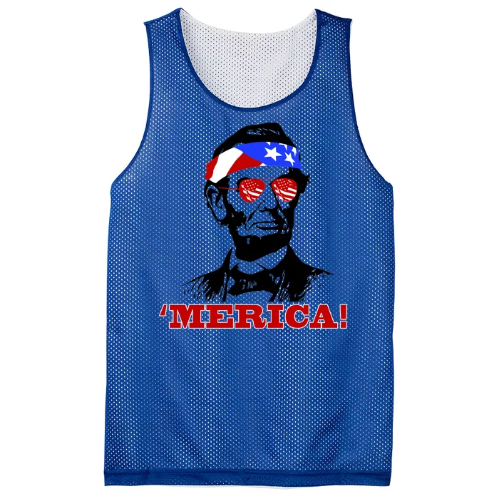 Abraham Lincoln Merica Mesh Reversible Basketball Jersey Tank