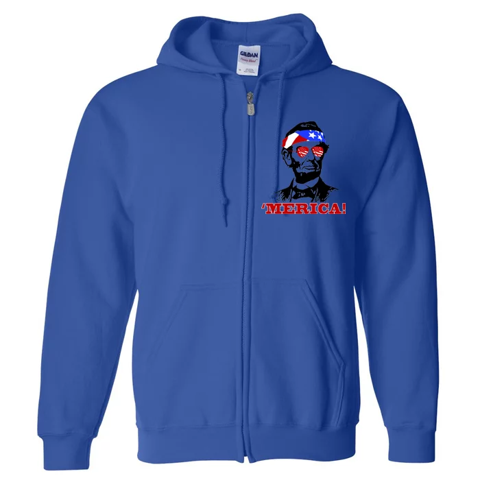 Abraham Lincoln Merica Full Zip Hoodie