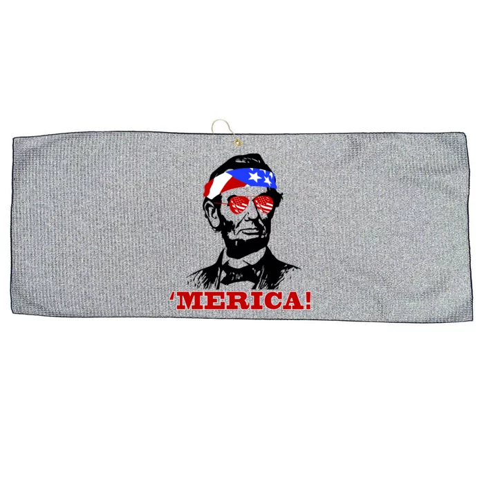 Abraham Lincoln Merica Large Microfiber Waffle Golf Towel