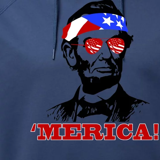 Abraham Lincoln Merica Performance Fleece Hoodie