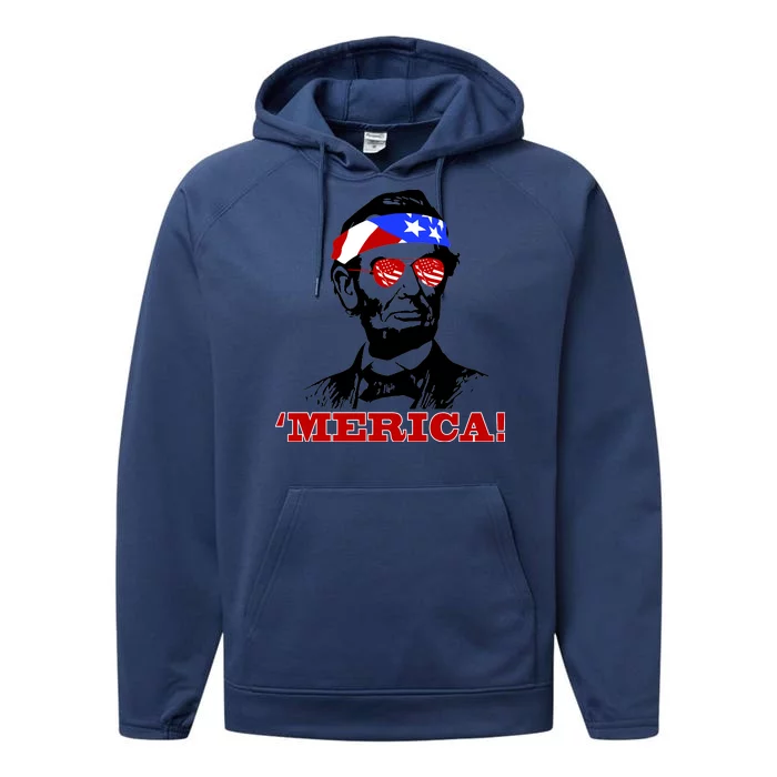 Abraham Lincoln Merica Performance Fleece Hoodie