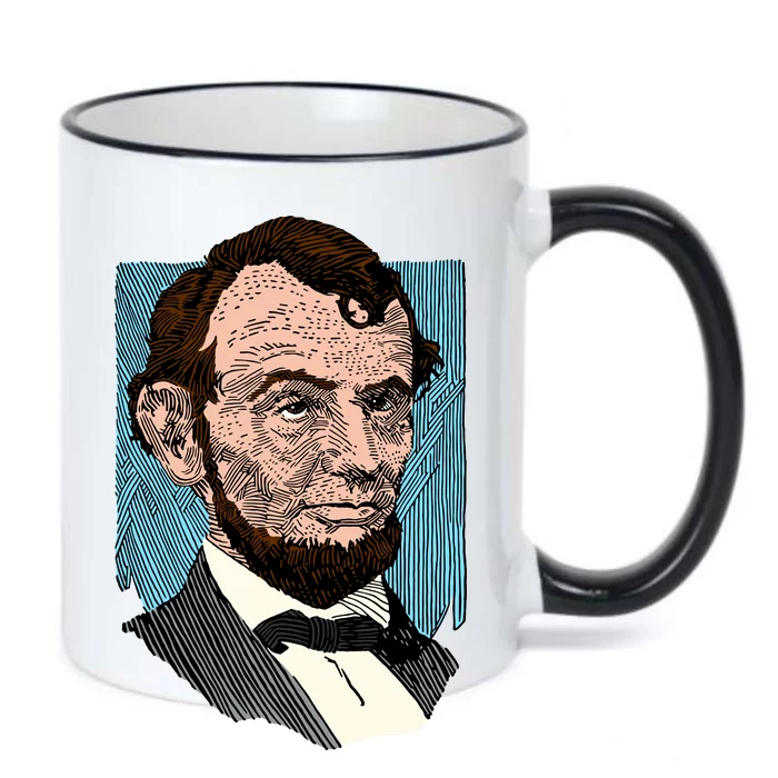 Abraham Lincoln Portrait Black Color Changing Mug