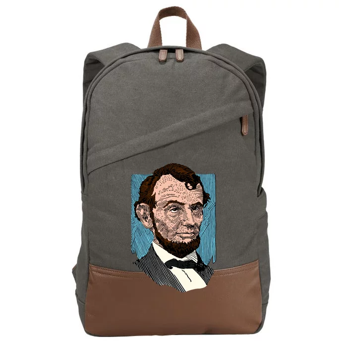 Abraham Lincoln Portrait Cotton Canvas Backpack