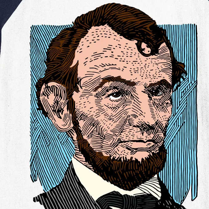 Abraham Lincoln Portrait Baseball Sleeve Shirt