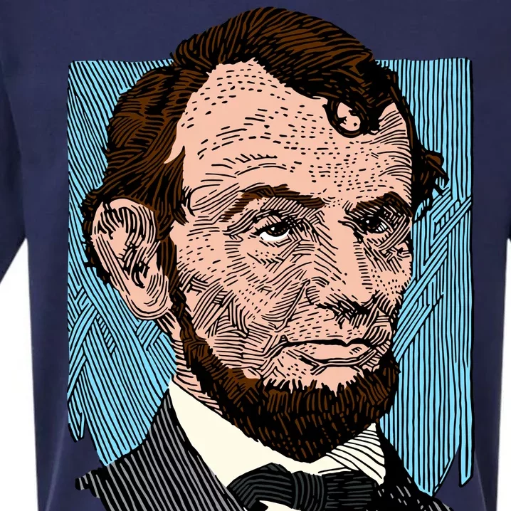 Abraham Lincoln Portrait Sueded Cloud Jersey T-Shirt