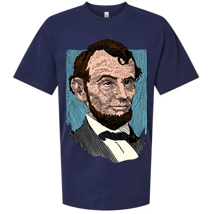 Abraham Lincoln Portrait Sueded Cloud Jersey T-Shirt