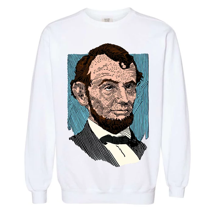 Abraham Lincoln Portrait Garment-Dyed Sweatshirt