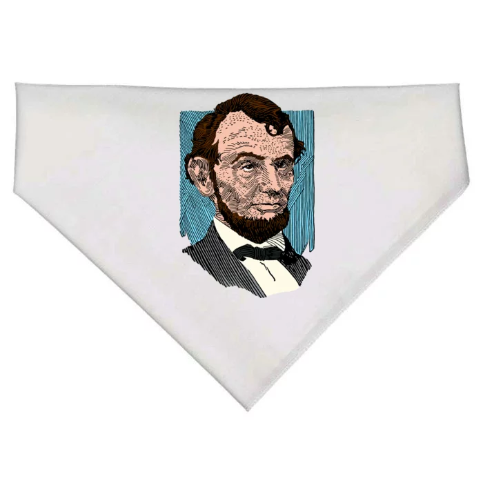 Abraham Lincoln Portrait USA-Made Doggie Bandana