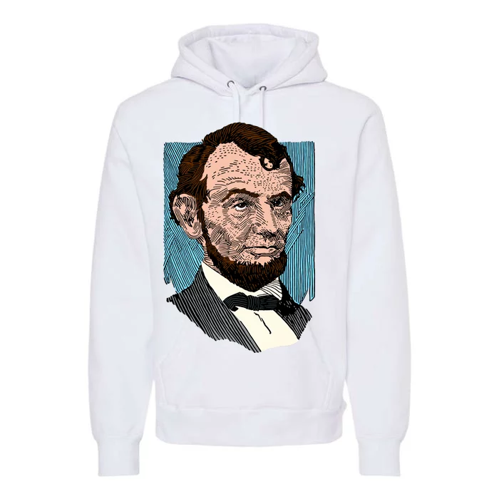 Abraham Lincoln Portrait Premium Hoodie