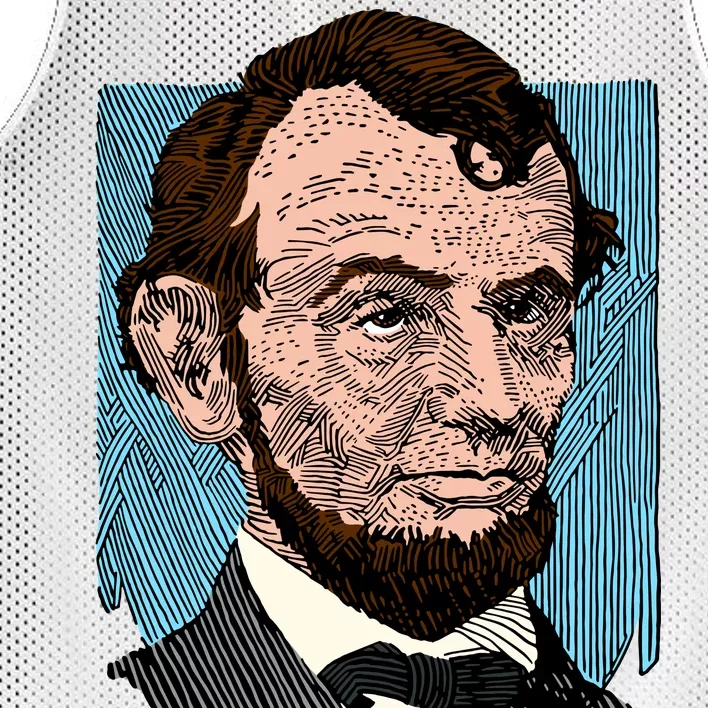 Abraham Lincoln Portrait Mesh Reversible Basketball Jersey Tank