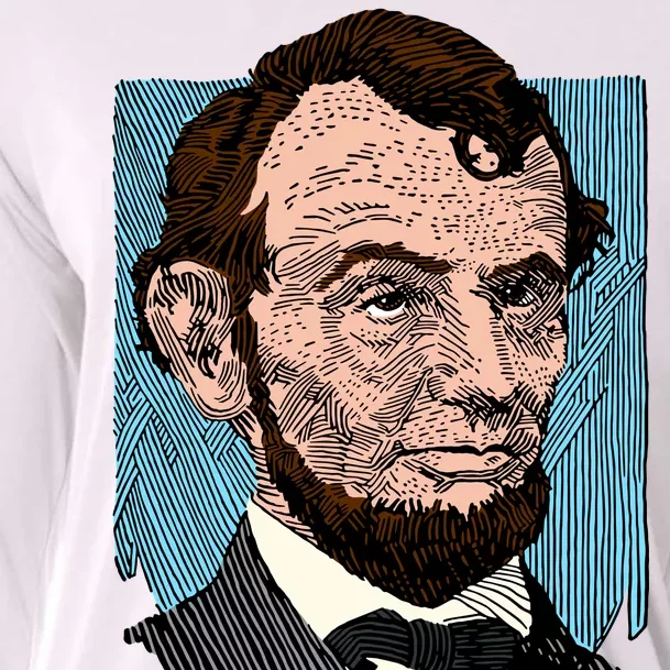 Abraham Lincoln Portrait Cooling Performance Long Sleeve Crew